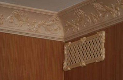 Вентиляционная решётка под потолком Вентиляционная решётка под потолком